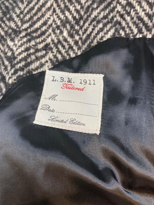 L.B.M.1911（エルビーエム1911）L.B.M.1911 (エルビーエム1911) ヘリンボーンツイードコート ブラック×ホワイト サイズ:SIZE Freeの古着・服飾アイテム