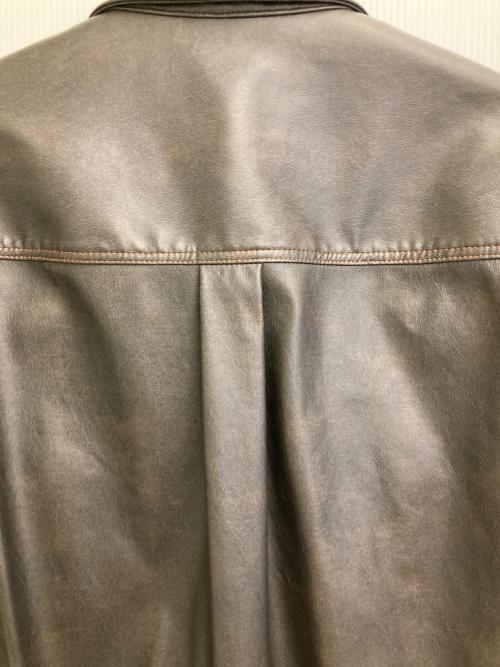 RICE NINE TEN（ライスナインテン）RICE NINE TEN (ライスナインテン) フェイクレザージャケット ブラウン サイズ:Mの古着・服飾アイテム