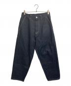 Graphpaperグラフペーパー）の古着「Selvage Denim Two Tuck Tapered Pants」｜インディゴ