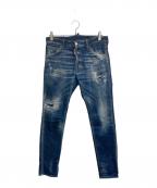 DSQUARED2ディースクエアード）の古着「クラッシュ加工デニム」｜インディゴ