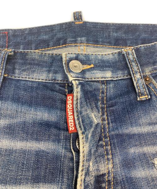 DSQUARED2（ディースクエアード）DSQUARED2 (ディースクエアード) クラッシュ加工デニム インディゴ サイズ:SIZE 46の古着・服飾アイテム