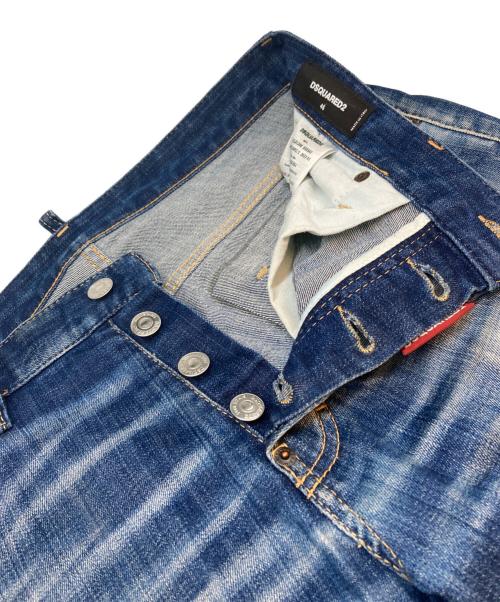 DSQUARED2（ディースクエアード）DSQUARED2 (ディースクエアード) クラッシュ加工デニム インディゴ サイズ:SIZE 46の古着・服飾アイテム