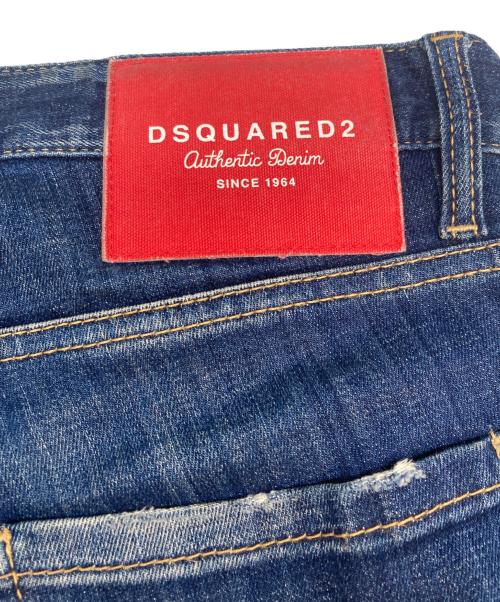DSQUARED2（ディースクエアード）DSQUARED2 (ディースクエアード) クラッシュ加工デニム インディゴ サイズ:SIZE 46の古着・服飾アイテム