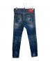 DSQUARED2 (ディースクエアード) クラッシュ加工デニム インディゴ サイズ:SIZE 46：25000円