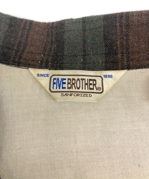 FIVE BROTHER（ファイブブラザー）FIVE BROTHER (ファイブブラザー) ネルシャツ グリーン サイズ:SIZE Sの古着・服飾アイテム