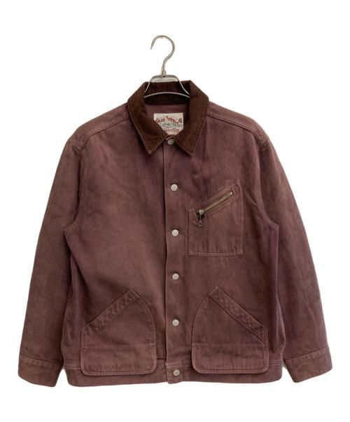 CALEE（キャリー）CALEE (キャリー) コーデュロイ襟ジャケット ボルドー サイズ:SIZE Mの古着・服飾アイテム