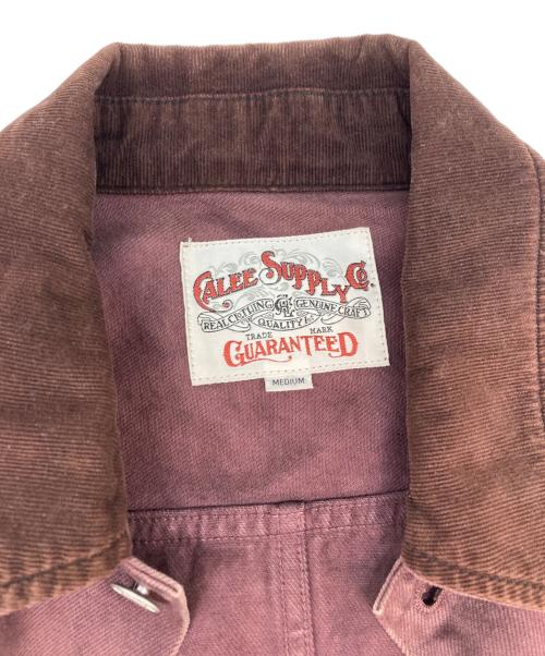 CALEE（キャリー）CALEE (キャリー) コーデュロイ襟ジャケット ボルドー サイズ:SIZE Mの古着・服飾アイテム