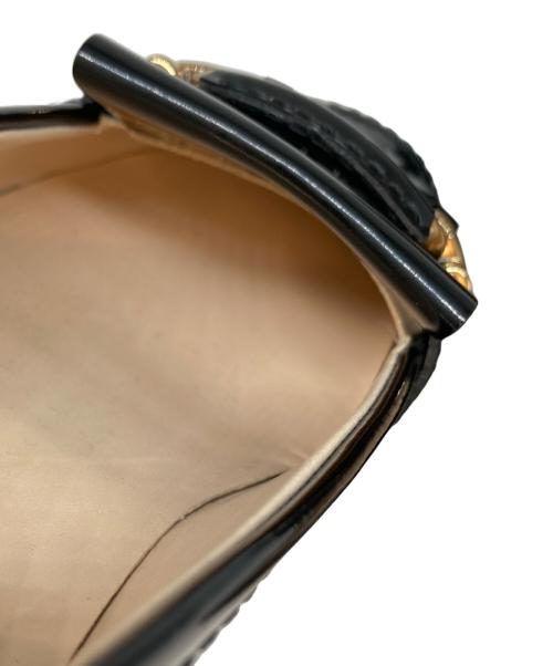 TOD'S（トッズ）TOD'S　 (トッズ) フリンジ レザー ローファー ブラック サイズ:36 1/2の古着・服飾アイテム