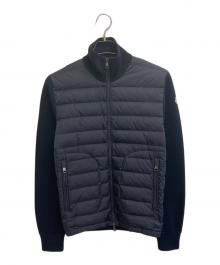 MONCLER（モンクレール）の古着「TRICOT CARDIGAN ニット切替ダウンジャケット」｜ネイビー