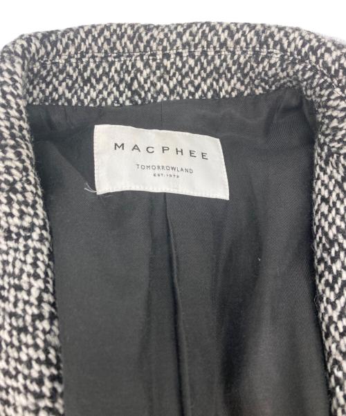 MACPHEE（マカフィー）MACPHEE (マカフィー) ブロークンツイード オーバーサイズドコート グレー サイズ:SIZE S (36)の古着・服飾アイテム