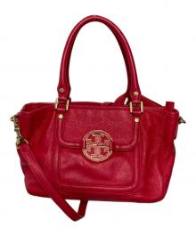 TORY BURCH（トリーバーチ）の古着「レザーショルダーバッグ」｜レッド
