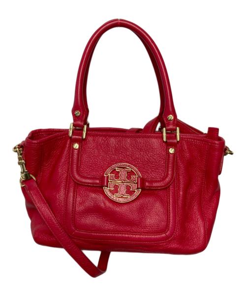 TORY BURCH（トリーバーチ）TORY BURCH (トリーバーチ) レザーショルダーバッグ レッドの古着・服飾アイテム