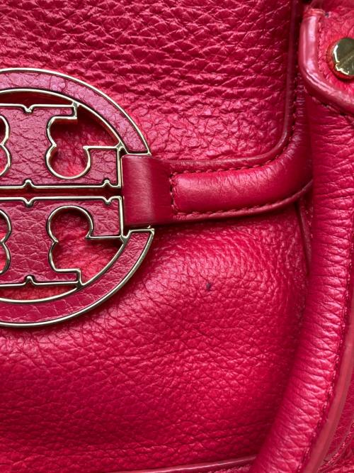 TORY BURCH（トリーバーチ）TORY BURCH (トリーバーチ) レザーショルダーバッグ レッドの古着・服飾アイテム