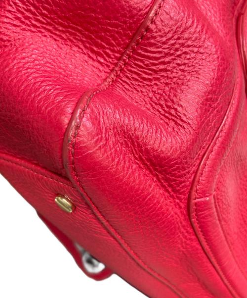 TORY BURCH（トリーバーチ）TORY BURCH (トリーバーチ) レザーショルダーバッグ レッドの古着・服飾アイテム