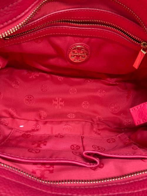 TORY BURCH（トリーバーチ）TORY BURCH (トリーバーチ) レザーショルダーバッグ レッドの古着・服飾アイテム