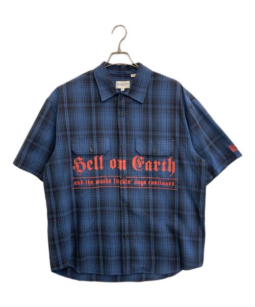 SUPREME（シュプリーム）SUPREME (シュプリーム) Bernadette Corporation　 (バーナデット コーポレーション) S/S Work Shirts ブルー サイズ:SIZE Mの古着・服飾アイテム