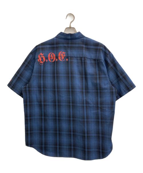 SUPREME（シュプリーム）SUPREME (シュプリーム) Bernadette Corporation　 (バーナデット コーポレーション) S/S Work Shirts ブルー サイズ:SIZE Mの古着・服飾アイテム