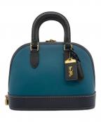 COACHコーチ）の古着「レヴェル バッグ・カラーブロック 2WAY レザー ショルダーバッグ」｜ブルー