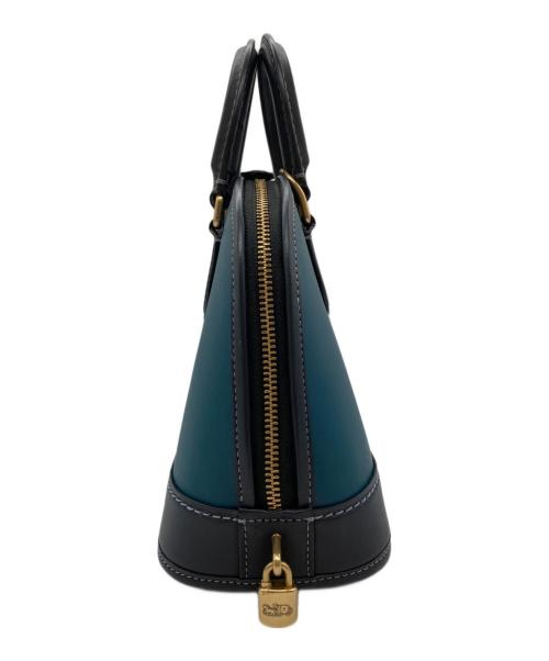 COACH（コーチ）COACH (コーチ) レヴェル バッグ・カラーブロック 2WAY レザー ショルダーバッグ ブルーの古着・服飾アイテム