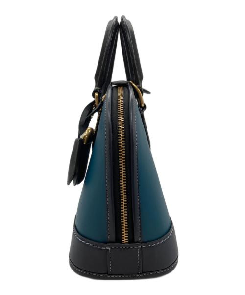 COACH（コーチ）COACH (コーチ) レヴェル バッグ・カラーブロック 2WAY レザー ショルダーバッグ ブルーの古着・服飾アイテム