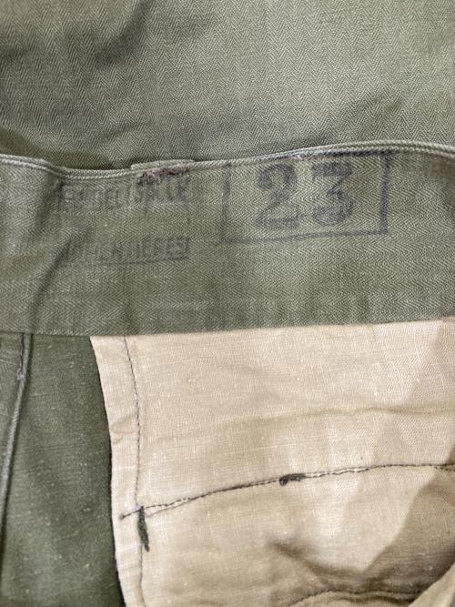 French Army（フランス軍）French Army (フランス軍) M-47 カーゴパンツ オリーブ サイズ:SIZE 23の古着・服飾アイテム