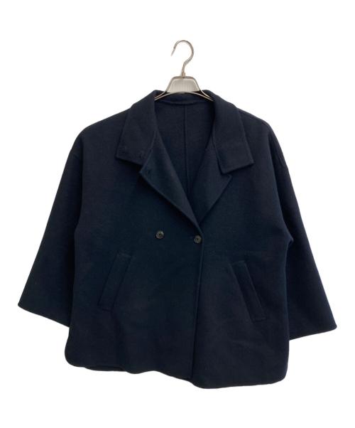 SLOBE IENA（スローブ イエナ）SLOBE IENA (スローブ イエナ) souple wool ダブルフェイススタンドコート ネイビー サイズ:SIZE Freeの古着・服飾アイテム