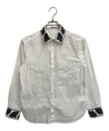 MACPHEE（マカフィー）の古着「26SS リーフエンブロイダリー レギュラーカラーシャツ」｜ホワイト