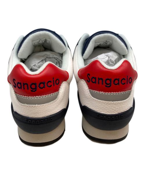 Sangacio（サンガッチョ）Sangacio (サンガッチョ) Tricolor レザースニーカー ホワイト サイズ:US6の古着・服飾アイテム