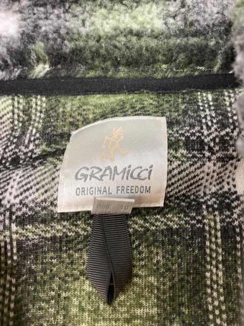 GRAMICCI（グラミチ）GRAMICCI (グラミチ) シャドウプレイドシェルパジャケット グリーン×ブラック サイズ:SIZE XLの古着・服飾アイテム