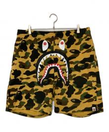 A BATHING APE（アベイシングエイプ）の古着「1ST CAMO SHARK SWEAT SHORTS」｜ブラウン×カーキ
