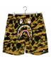 A BATHING APE（アベイシングエイプ）の古着「1ST CAMO SHARK SWEAT SHORTS」｜ブラウン×カーキ
