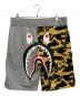 A BATHING APE (アベイシングエイプ) 1ST CAMO BACK SHARK SWEAT SHORT グレー×ベージュ サイズ:2XL：10000円