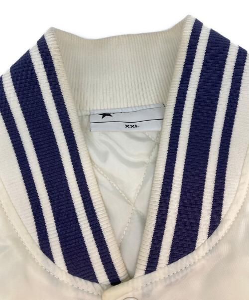 BAPESTA（ベイプスタ）BAPESTA (ベイプスタ) VARSITY JACKET ホワイト×ネイビー サイズ:SIZE XXLの古着・服飾アイテム