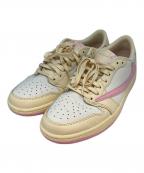 NIKE×Travis Scottナイキ×トラヴィススコット）の古着「Air Jordan 1 Retro Low OG "Muslin/Shy Pink"」｜アイボリー×ピンク