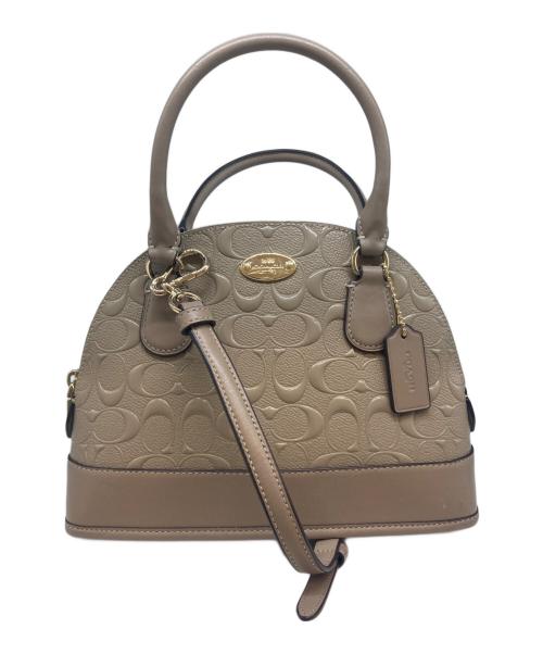 COACH（コーチ）COACH (コーチ) シグネチャー 2WAY ハンドバッグ ベージュの古着・服飾アイテム