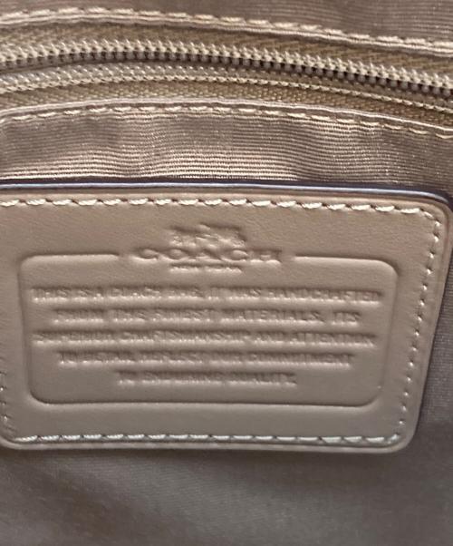 COACH（コーチ）COACH (コーチ) シグネチャー 2WAY ハンドバッグ ベージュの古着・服飾アイテム