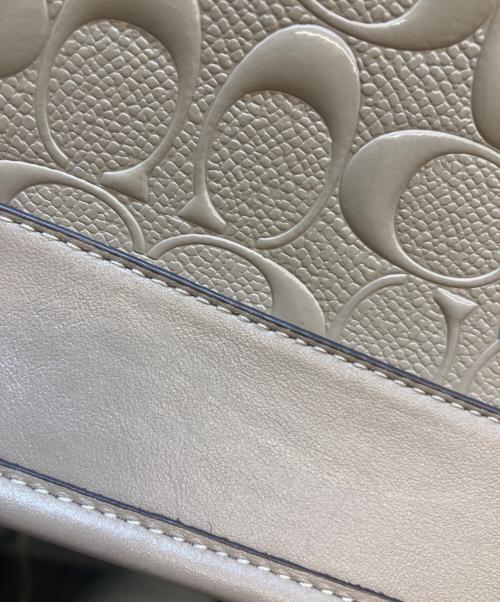 COACH（コーチ）COACH (コーチ) シグネチャー 2WAY ハンドバッグ ベージュの古着・服飾アイテム