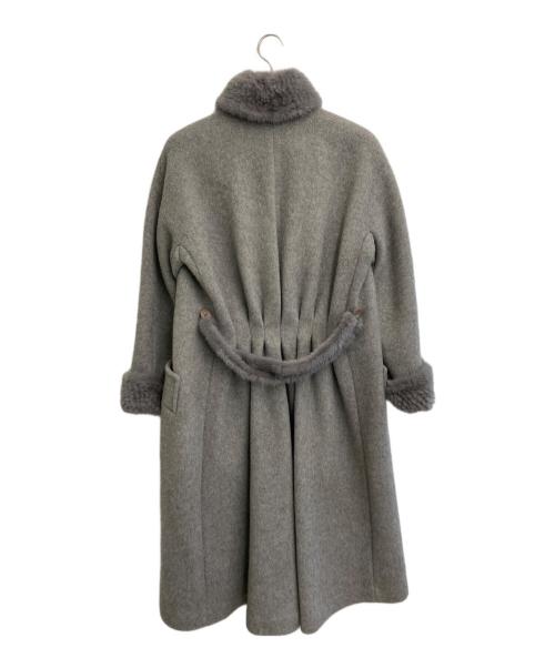 伊太利屋（イタリヤ）伊太利屋 (イタリヤ) ミンクファーウールコート グレー サイズ:SIZE 9の古着・服飾アイテム