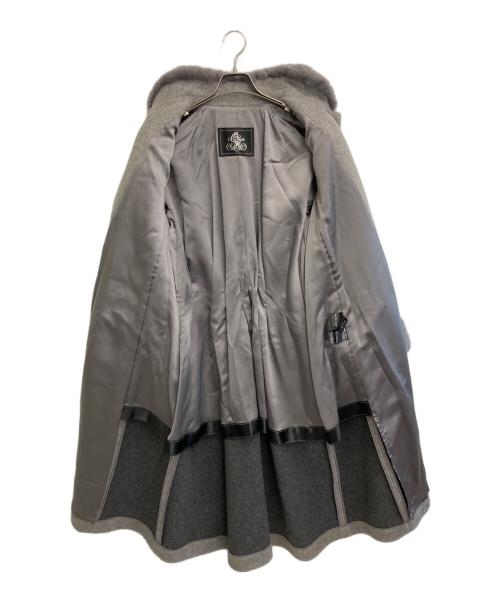 伊太利屋（イタリヤ）伊太利屋 (イタリヤ) ミンクファーウールコート グレー サイズ:SIZE 9の古着・服飾アイテム