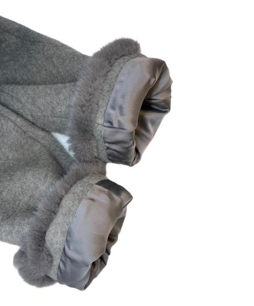 伊太利屋（イタリヤ）伊太利屋 (イタリヤ) ミンクファーウールコート グレー サイズ:SIZE 9の古着・服飾アイテム