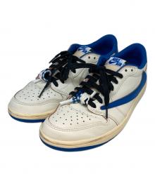 NIKE×FRAGMENT DESIGN×Travis Scott（ナイキ×フラグメントデザイン×トラヴィススコット）の古着「Air Jordan 1 Low OG SP "Military Blue"」｜ホワイト×ブルー
