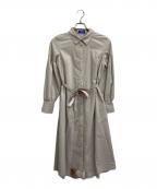 BLUE LABEL CRESTBRIDGEブルーレーベルクレストブリッジ）の古着「ベルテッドワンピース」｜ベージュ