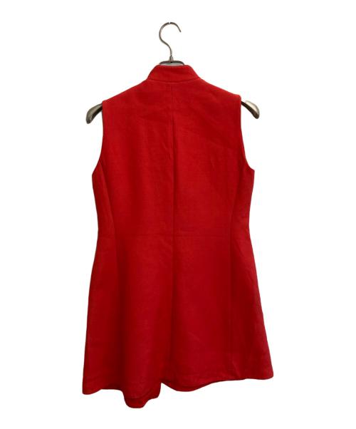 Christian Dior（クリスチャン ディオール）Christian Dior (クリスチャン ディオール) ノースリーブワンピース レッド サイズ:SIZE 40の古着・服飾アイテム