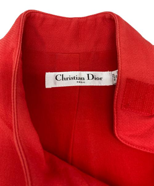 Christian Dior（クリスチャン ディオール）Christian Dior (クリスチャン ディオール) ノースリーブワンピース レッド サイズ:SIZE 40の古着・服飾アイテム