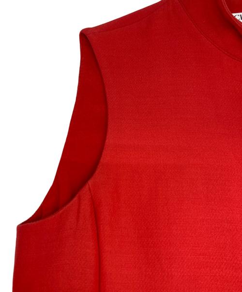 Christian Dior（クリスチャン ディオール）Christian Dior (クリスチャン ディオール) ノースリーブワンピース レッド サイズ:SIZE 40の古着・服飾アイテム