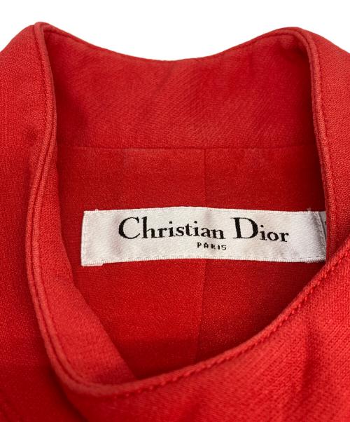 Christian Dior（クリスチャン ディオール）Christian Dior (クリスチャン ディオール) ノースリーブワンピース レッド サイズ:SIZE 40の古着・服飾アイテム