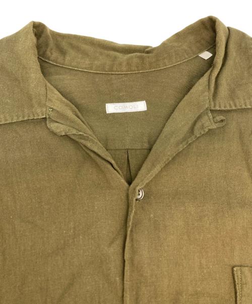COMOLI（コモリ）COMOLI (コモリ) ベタシャン オープンカラーシャツ オリーブ サイズ:SIZE 3の古着・服飾アイテム
