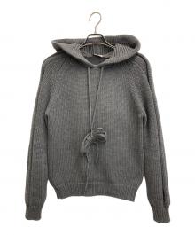 DIOR HOMME（ディオール オム）の古着「クリス期 コードニットパーカー」｜グレー