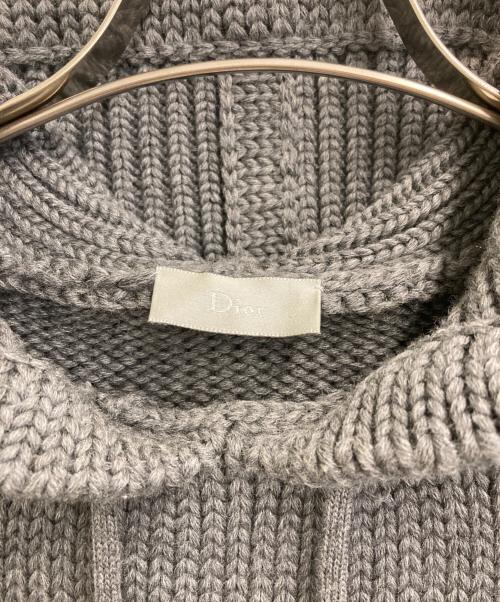 DIOR HOMME（ディオール オム）DIOR HOMME (ディオール オム) クリス期 コードニットパーカー グレー サイズ:Sの古着・服飾アイテム