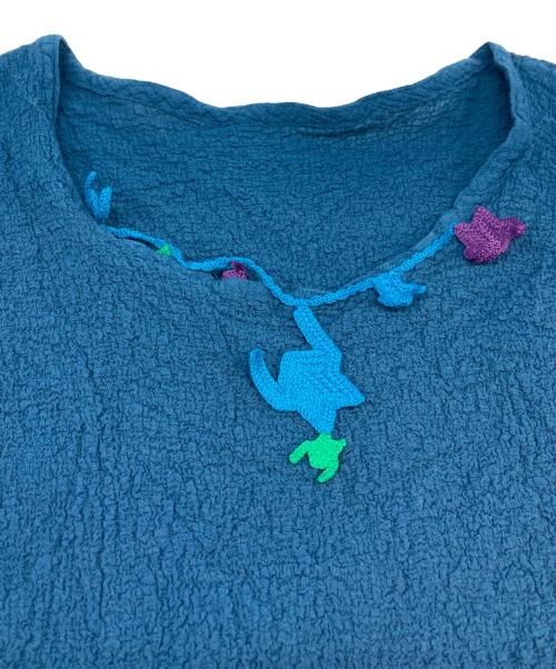 me ISSEY MIYAKE（ミーイッセイ ミヤケ）me ISSEY MIYAKE (ミーイッセイ ミヤケ) ワッシャー加工ノースリーブワンピース ネイビー サイズ:SIZE Freeの古着・服飾アイテム